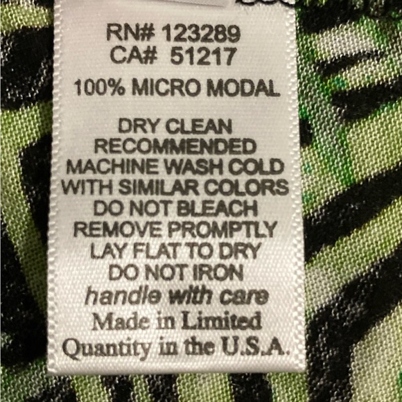 NWT Michael Lauren Prince Jungle Green Print Deep Back Tank Top - Sz S - Picture 9 of 9